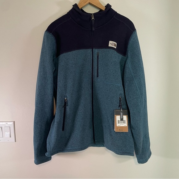 Men’s The North Face Blue Gordon Lyons Full Zip Sweater Jacket Size L - Picture 1 of 10